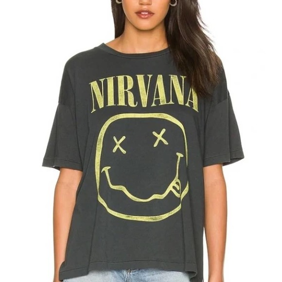 Daydreamer Womens Nirvana Smiley Face Logo Tee T-Shirt Size 2X Corporate Rock - Picture 2 of 13
